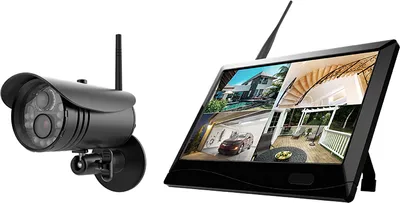 Produktbild von Megasat HS 150 Kameraset IP 2.0 MP Videoüberwachung Funk Überwachungssystem Full HD 10,1 Zoll