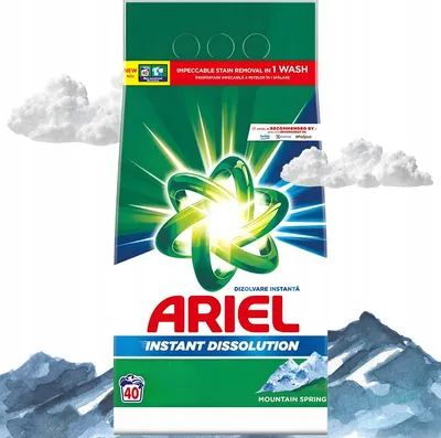 Zdjęcie produktu dla Ariel Alpine Fresh Proszek do prania 2,2 kg, 40 prań