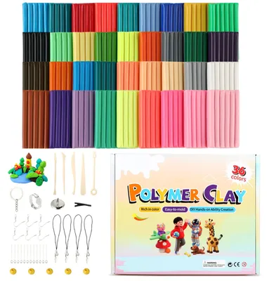 Polymerklei-Set, 36 Farben, ofenhärtende Modelliermasse