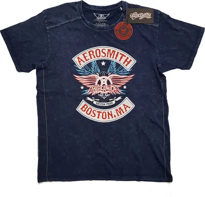 Produktbild von Aerosmith Boston Pride (Wash Collection) Navy Blue M T-Shirt