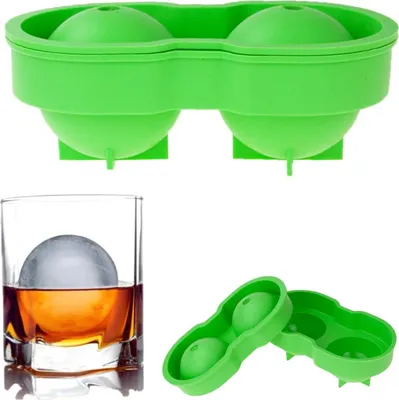 Zdjęcie produktu dla TG56215 FORMA DO LODU OGROMNE KULE LODOWE FOREMKA NA 2 szt DO DRINKÓW