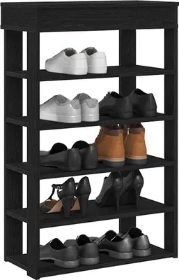 Produktbild von "2026 Promotion" Schuhschrank, Schuhkipper, Schuhregal, Schwarz 60x30x98 cm Holzwerkstoff - Schuhständer CC32011