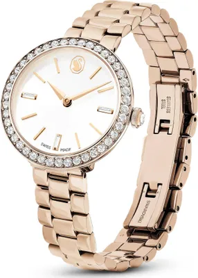 Produktbild von Swarovski Certa Uhr, Schweizer Produktion, Metallarmband, Goldfarben, Champagne-vergoldetes Finish CERTA:MB PCG/WHT/PCG 5673013