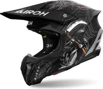 Zdjęcie produktu dla Kask motocrossowy Airoh Twist 3 Arcade, czarny/szary/dekor, XS (53/54)