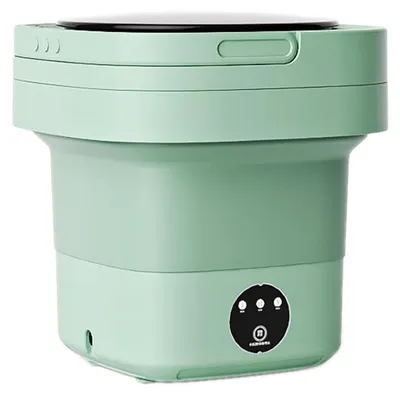 Productafbeelding van Mini wasmachine - Draagbaar - Opvouwbaar - 30 x 30 x 30 cm - Groen