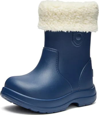 Produktbild von Ladeheid x Camminare Gummistiefel Kinder aus leichtem EVA warm gefüttert wasserdicht und sicher geführt durch rutschfeste Sohle ideal für kalte Tage und Schnee LA-CA-19 (MarineBlau, 22/23 EU)