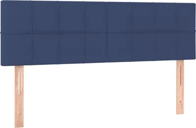 Produktbild von vidaXL Kopfteile Blau 144x5x78/88 cm Stoff