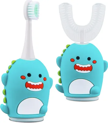 Produktbild von CkeyiN Smart 360 ° U-Form Sonic Elektrische Zahnbürste Automatische Silikon-Ultraschallzahnbürste für Kinder