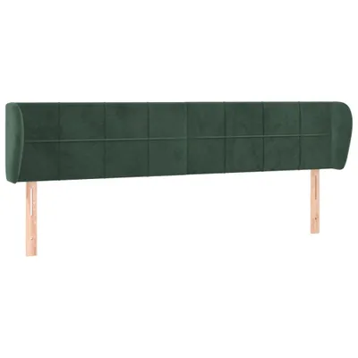 Produktbild von Kopfteil mit Ohren Dunkelgrün 183x23x78/88 cm Samt