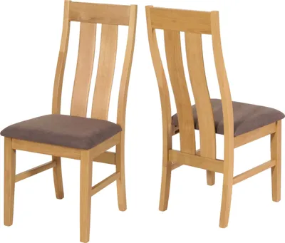 Produktbild von 2er-Set Esszimmerstuhl MCW-M58, Küchenstuhl Lehnstuhl Stuhl, Stoff/Textil Massiv-Holz helles Gestell, taupe