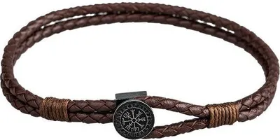 Produktbild von Armband - Across - Leder geflochten schwarz