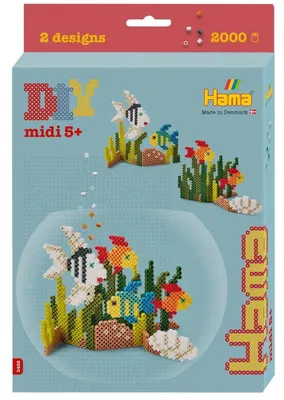 Produktbild von Hama Bügelperlen midi Aquarium 2000 Stück Geschenkpackung
