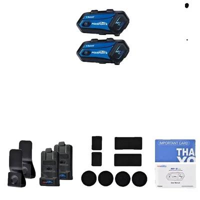 Produktbild von Helm-Headset, Bluetooth 50, 8 Fahrer Intercom, blaue blaue Version