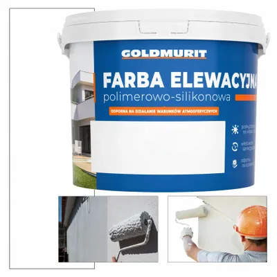 Zdjęcie produktu dla Goldmurit farba polimerowo-silikonowa elewacyjna zewnętrzna biała 10 L