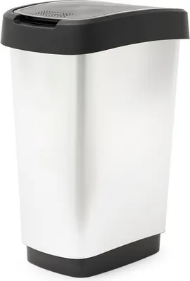 Productafbeelding van Rotho 11676, 25 liter, Rechthoekig, Polypropyleen (PP), Metallic, Zilverkleurig, Handmatig, 333 mm