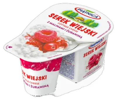 Zdjęcie produktu dla Piątnica Serek Wiejski Malina Żurawina 150 g