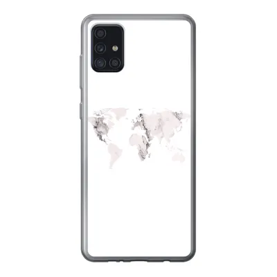 Produktbild von MuchoWow® Handyhülle Schutzhülle Hülle für Samsung Galaxy A52 5G Weltkarte - Marmor - Weiß Silikon Softcase Handy Hülle - Umschlag