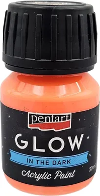 Produktbild von PENTART Leuchte im Dunkeln Acrylfarbe Glow in the dark Orange 30 ml