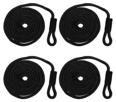 Productafbeelding van Elzusha - 4 Stuks Bootveerlijnen - Robuuste Marinetouwen van 1,5 Meter voor Bootaanleg
