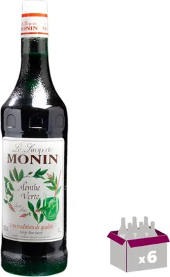 Image de Lot de 6 Sirop Monin - Menthe 1L