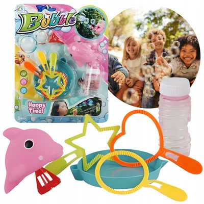 Produktbild von DYMEXSHOP | Seifenblasen Set - 3 Ringe - Bunt - Kreative Spielzeug für Kinder - Spaß für jede Feier