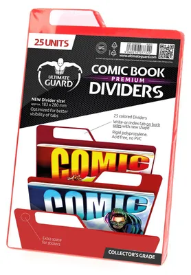 Immagine prodotto di Ultimate Guard Divisori Premium per Fumetti - Rosso