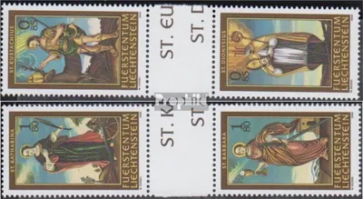 Produktbild von Briefmarken Liechtenstein 2005 Mi 1370ZS-1373ZS Zwischenstegpaare (kompl.Ausg.) gestempelt Nothelfer