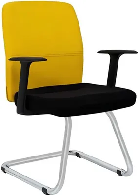Produktbild von Modern Luxus Polster Stühle Gelb Designer Möbel Textil Lehnstuhl neu