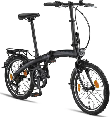 Produktbild von Licorne Bike Phoenix 2D, 20 Zoll Aluminium-Faltrad-Klapprad, Scheibenbremse, Discbremse, V-Bremse Faltfahrrad-Herren-Damen, 7 Gang Kettenschaltung - Folding City Bike, Alu-Rahmen, StVZO, Vorderlampe, Hinterlampe