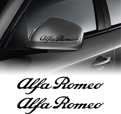 Obrázek produktu pro Samolepky Alfa Romeo, oficiální logo, černá barva, 10 cm, 2 kusy
