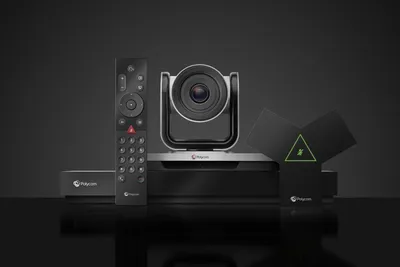 Image de Système de visioconférence HP Poly G7500 Sans module sans fil ni câble d'alimentation (Bluetooth et Wi-Fi) GSA/TAA, système de visioconférence de groupe, 4K Ultra HD, 60 images par seconde, noir