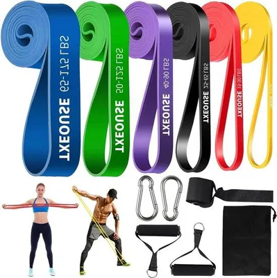 Produktbild von Famanu Widerstandsbänder Set - elastische Fitnessbänder für Widerstandstraining