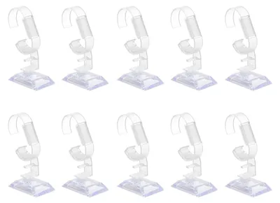 Produktbild von Uhrenständer, transparent – Schreibtisch-Organizerhalterung – Uhrenhalter – Präsentationsständer – Verstellbar – Kratzschutz – Uhrenhalterung