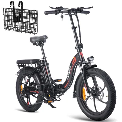 Produktbild von F20 E Bike Faltrad 20 Zoll Fat Bike 250 W 25 km/h, City ebike Männer Frauen 36 V  18 Ah Akku, Elektrofahrräder Reichweite bis zu 60-130 km