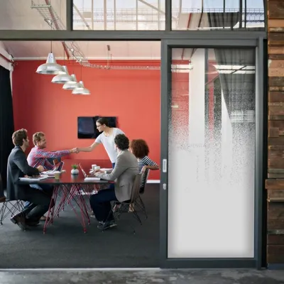 Produktbild von DIMEXACT - DIMEXACT Klebefolie Milchglas für Fenster als Sichtschutz, Weiß Abgestuft, Breite 1,52 m, Rolle -152 cm x 10 m - en Rouleau
