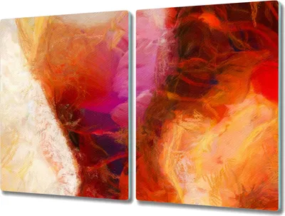 Produktbild von Coloray Hackbrett Küchenbrett Kochplattenabdeckung Schneidebrett Herdabdeckplatte 2x40x52 cm - Abstraction Farbe