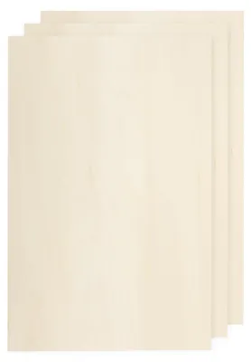 Produktbild von Lindenholzplatten - 3 Stück - Bastelholz mit glatter Oberfläche - 300 x 100 x 3 mm