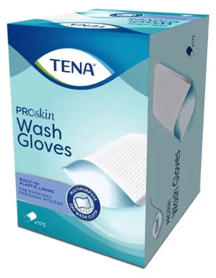 Produktbild von 6er-Pack Tena Waschlappen mit Kunststofffutter (175 Stück)