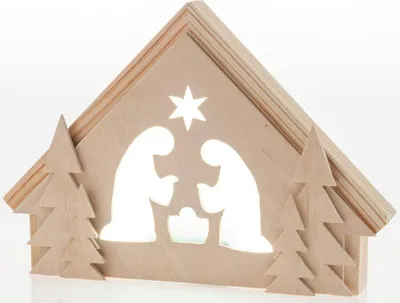 Produktbild von Dekolicht Bastelset mit Motivvorlagen Holz Bausatz