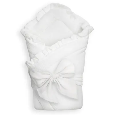 Produktbild von Dolce Sonno Musselin Babyhörnchen für Neugeborene - Wickelnest aus 100% Baumwolle - 70x70 – Babydecke – White