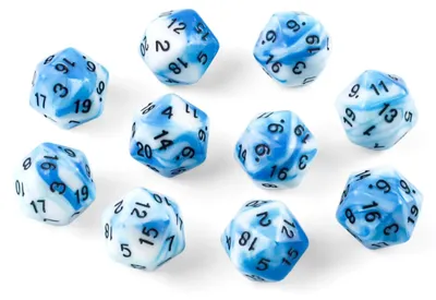 Imagen del producto de Juego de 10 dados poliédricos D20 para D&D