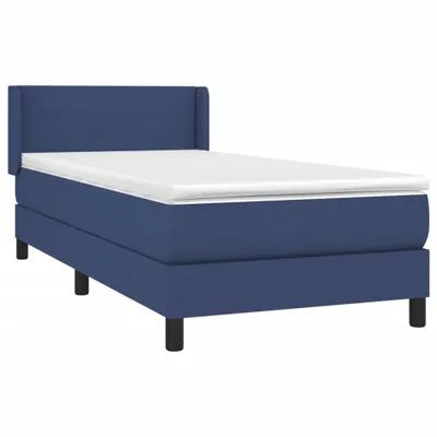 Produktbild von vidaXL Boxspringbett mit Matratze Blau 100x200 cm Stoff
