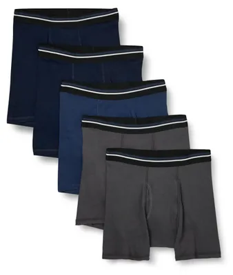Produktbild von A. Essentials Herren Atmungsaktive Boxershorts aus Baumwolle, ohne Etikett, 5er-