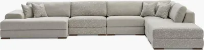 Image de Canapé d'angle, ensemble de salon, tissu, grand canapé, forme en U, canapé rembourré, dimensions : 150x425x290