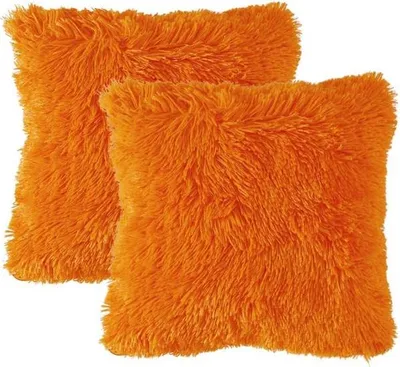 Produktbild von 2er Set Kissenbezüge Künstlich Pelz Sofakissen Dekorative Dekokissen Kuschelkissen Plüschkissen Kuschelig Couchkissen Superweich Kissen Flauschig Kissenbezug für Sofa 40x40 cm Schwarz