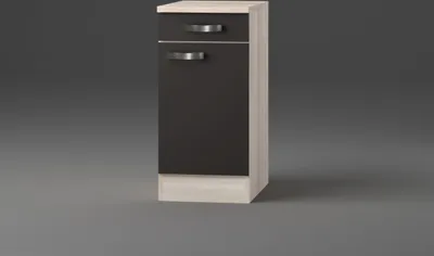 Produktbild von Küchen Unterschrank mit Arbeitsplatte Faro U406-9 in anthrazit 40 cm breit