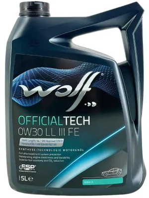 Produktbild von Wolf OfficialTech 0W-30 LL III FE 5 Liter (1051975)