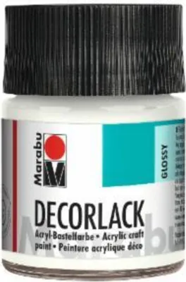Produktbild von Decorlack Acryl - weiß 070 50 ml. Packung mit 6 Stück