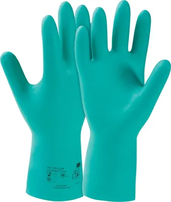 Imagen del producto de Guantes KCL Camatril 730, talla 10, longitud 310 mm, de nitrilo con textura de gamuza