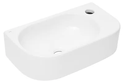 Produktbild von SAT Infinitio Handwaschbecken Hängewaschbecken 40x21,5 cm ohne Überlauf, weiß